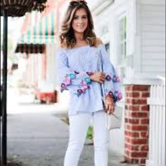 Loft Fiesta Off the Shoulder Top - Picture 2 of 8